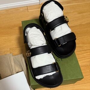 Gucci slippers black sz 37